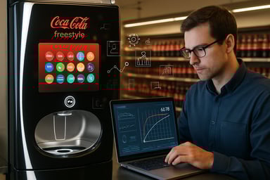 Coca-Cola cria sensor virtual com IA para otimizar dispensadores