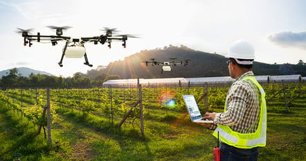 O uso de drones na agricultura na aplicação de fertilizantes e pesticidas