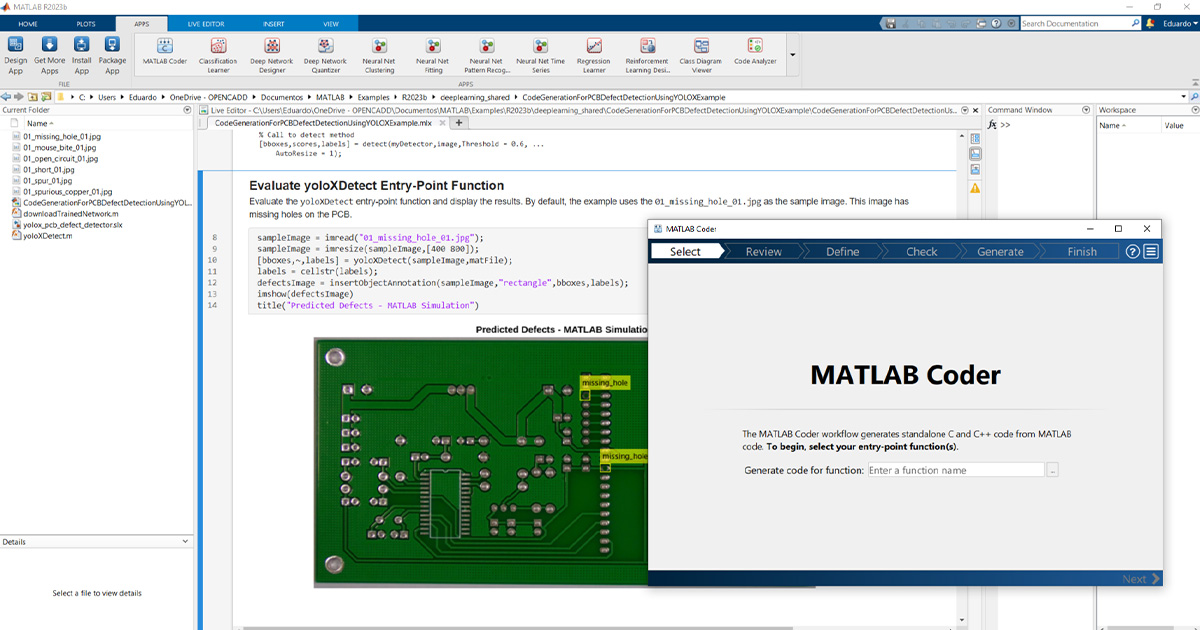 Códigos embarcados MATLAB