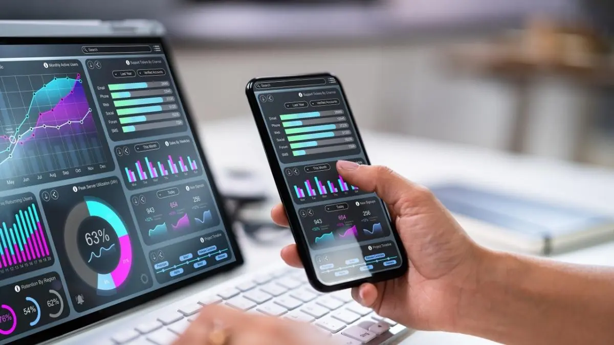 Dashboard de inteligência industrial utilizado para apoiar decisões baseadas em dados.